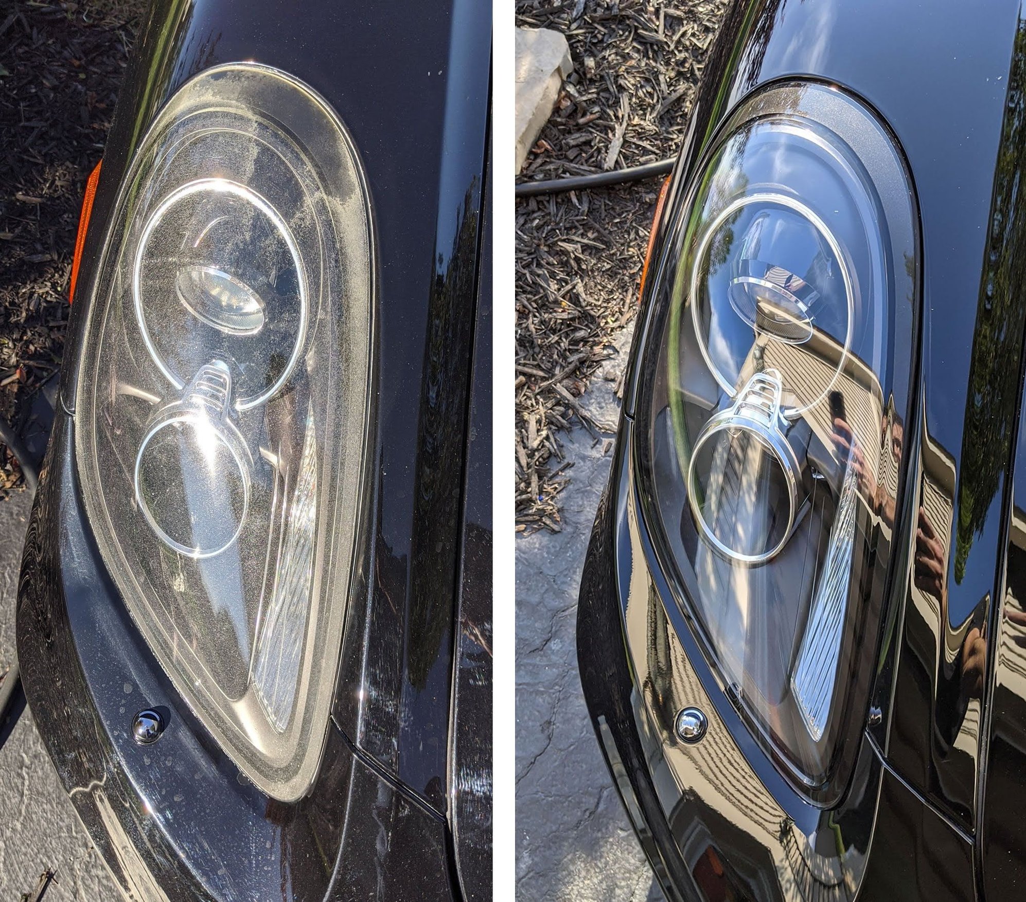 Headlight restoration before and after